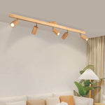 Japanese Wooden LED Semi-Flush Mount Ceiling Light |2 Light Lasson Living