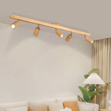 Japanese Wooden LED Semi-Flush Mount Ceiling Light |2 Light Lasson Living