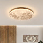 Nordic Wood & Pvc Round LED Flush Mount Ceiling Light 1-light Lasson Living