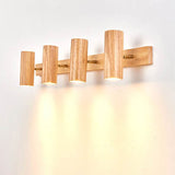 Modern Wooden Cylinder LED Wall Light | 1-Light Lasson Living