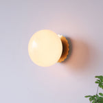 Modern Minimalist Glass Globe Wall Light | 1-Light Lasson Living