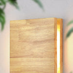 Japanese Wooden Square LED Wall Light | 1-Light Lasson Living