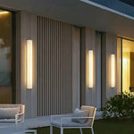 Modern Alabaster Rectangular Outdoor Wall Light LED 1-Light Lasson Living