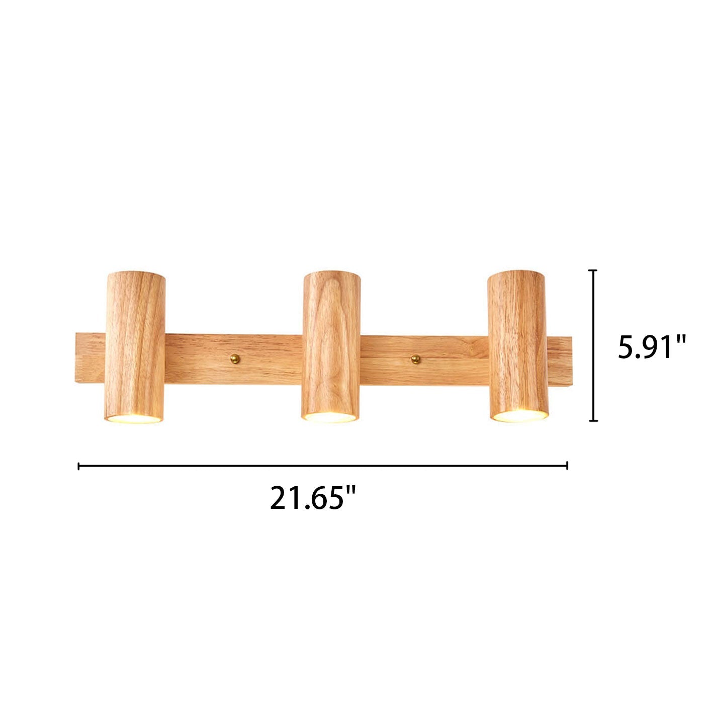 Modern Wooden Cylinder LED Wall Light | 1-Light Lasson Living