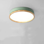 Nordic Wood Round LED Flush Ceiling Light | 1-Light Lasson Living