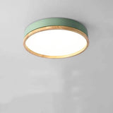Nordic Wood Round LED Flush Ceiling Light | 1-Light Lasson Living