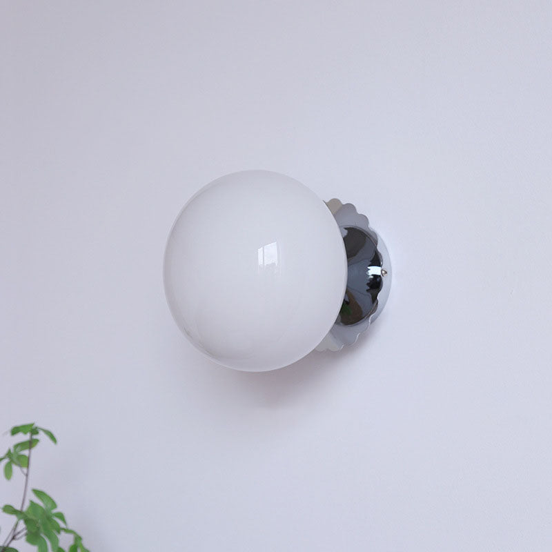 Modern Minimalist Glass Globe Wall Light | 1-Light Lasson Living