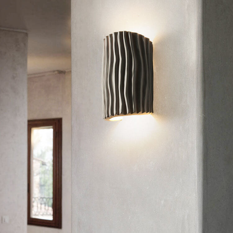 Nordic Textured Half-Cylinder LED Wall Light | 2-Light Lasson Living