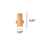 Modern Wooden Cylinder LED Wall Light | 1-Light Lasson Living