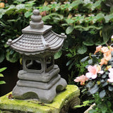 Japanese Zen Solar Pagoda Stone LED Outdoor Garden 1-Light Lasson Living
