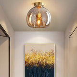 Nordic Glass Globe Semi-Flush Ceiling Light | 1-Light Lasson Living