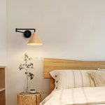 Nordic Wood Cone 1-Light Swing Arm Wall Sconce Lasson Living