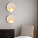 Modern Glass Round 1-Light Wall Sconce Lasson Living