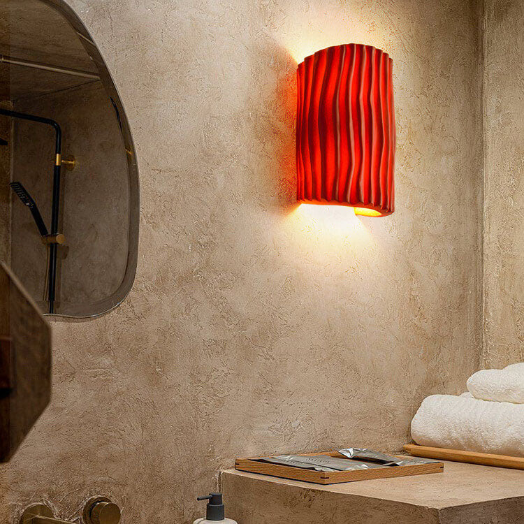 Nordic Textured Half-Cylinder LED Wall Light | 2-Light Lasson Living