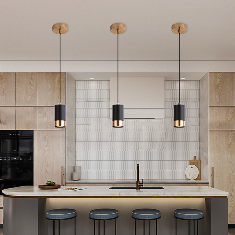 Nordic Minimalist Column Iron Pendant Light 1-Light Lasson Living