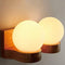 Nordic Wooden Glass Globe Wall Light Lasson Living