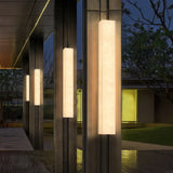 Modern Alabaster Rectangular Outdoor Wall Light LED 1-Light Lasson Living