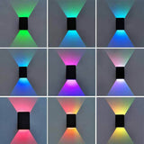 Modern RGB LED Square Wall Light with Remote | 1-Light Lasson Living