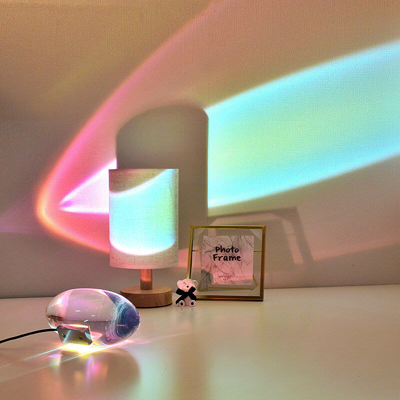 Modern Crystal LED Projection Table Light | USB Powered Lasson Living