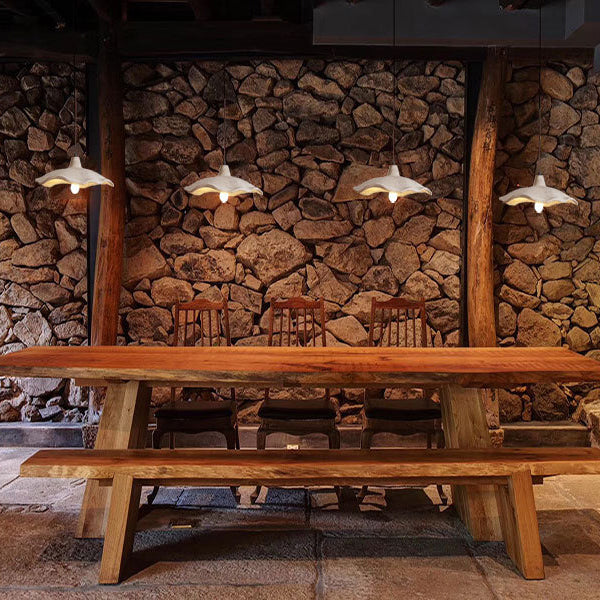 Japanese Vintage Cement Flower Pendant Light | 1-Light Lasson Living
