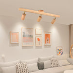 Japanese Wooden LED Semi-Flush Mount Ceiling Light |2 Light Lasson Living