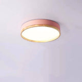 Nordic Wood Round LED Flush Ceiling Light | 1-Light Lasson Living