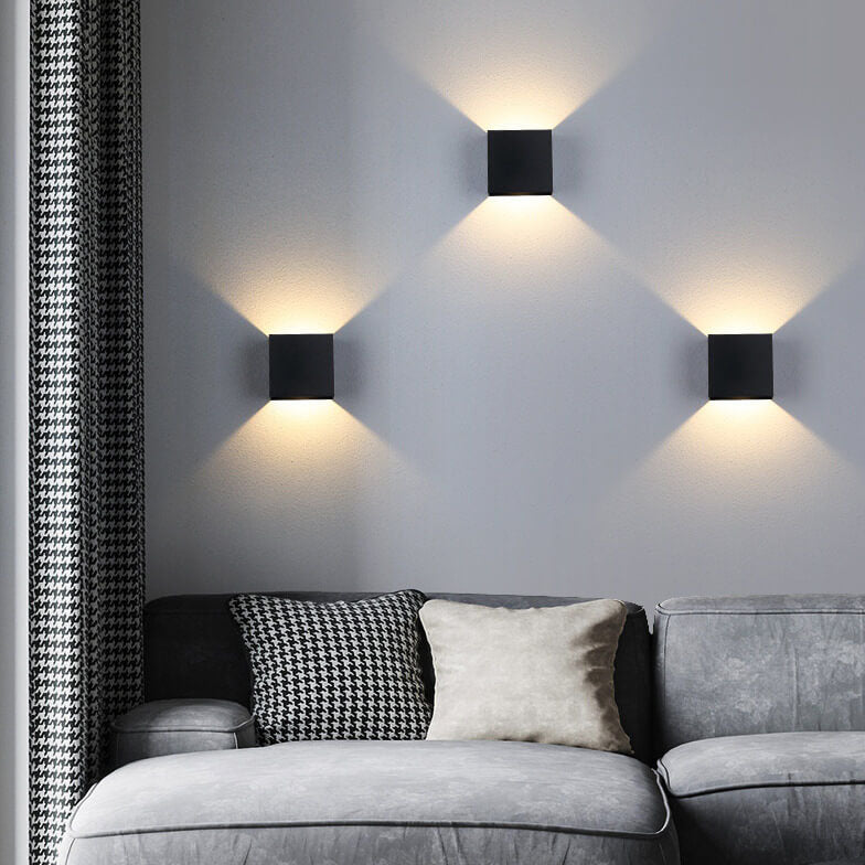 Modern Square LED Wall Sconce 1-Light Lasson Living