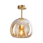 Nordic Glass Globe Semi-Flush Ceiling Light | 1-Light Lasson Living