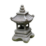 Japanese Zen Solar Pagoda Stone LED Outdoor Garden 1-Light Lasson Living