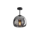 Nordic Glass Globe Semi-Flush Ceiling Light | 1-Light Lasson Living