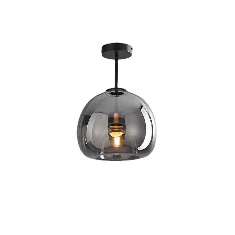 Nordic Glass Globe Semi-Flush Ceiling Light | 1-Light Lasson Living