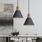 Nordic Wood Cone Pendant Light | 1-Light Lasson Living