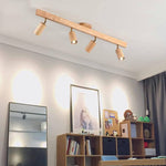 Japanese Wooden LED Semi-Flush Mount Ceiling Light |2 Light Lasson Living