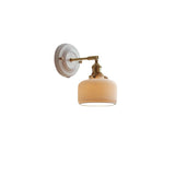Vintage Japanese Ceramic Brass 1-Light Wall Light Lasson Living