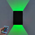 Modern RGB LED Square Wall Light with Remote | 1-Light Lasson Living