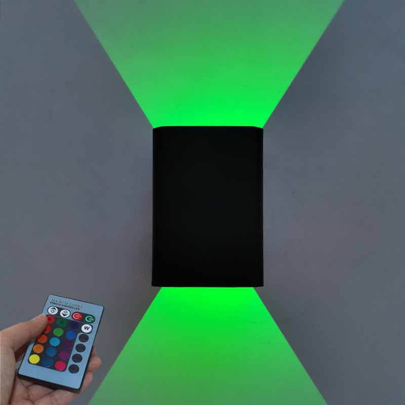 Modern RGB LED Square Wall Light with Remote | 1-Light Lasson Living