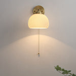 Nordic Brass Ribbed Glass 1-Light Wall Sconce Lasson Living