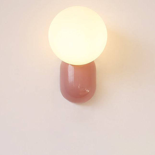 Modern Glass Globe Wall Light | 1-Light Lasson Living