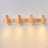 Modern Wooden Cylinder LED Wall Light | 1-Light Lasson Living