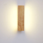 Japanese Wood Rectangular LED Wall Sconce Lasson Living