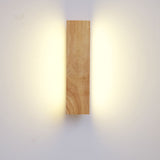 Japanese Wood Rectangular LED Wall Sconce Lasson Living