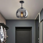 Nordic Glass Globe Semi-Flush Ceiling Light | 1-Light Lasson Living