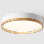 Nordic Wood Round LED Flush Ceiling Light | 1-Light Lasson Living