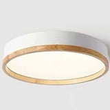 Nordic Wood Round LED Flush Ceiling Light | 1-Light Lasson Living