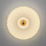Nordic Vintage Ribbed Glass Round LED Wall Sconce | 1-Light Lasson Living