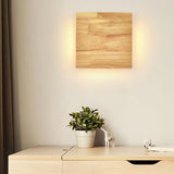 Japanese Wooden Square LED Wall Light | 1-Light Lasson Living