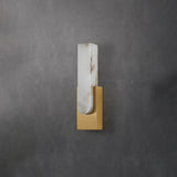 Modern Alabaster-Effect Brass Wall Sconce LED 1-Light Lasson Living