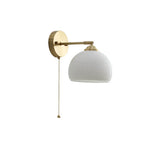 Nordic Brass Ribbed Glass 1-Light Wall Sconce Lasson Living