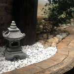 Japanese Zen Solar Pagoda Stone LED Outdoor Garden 1-Light Lasson Living