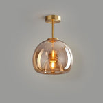Nordic Glass Globe Semi-Flush Ceiling Light | 1-Light Lasson Living